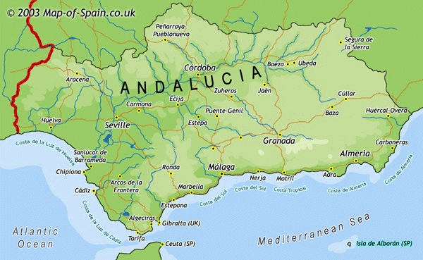 Map of Andalucia