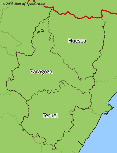 Map of Aragon