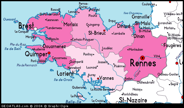 Map of Brittany