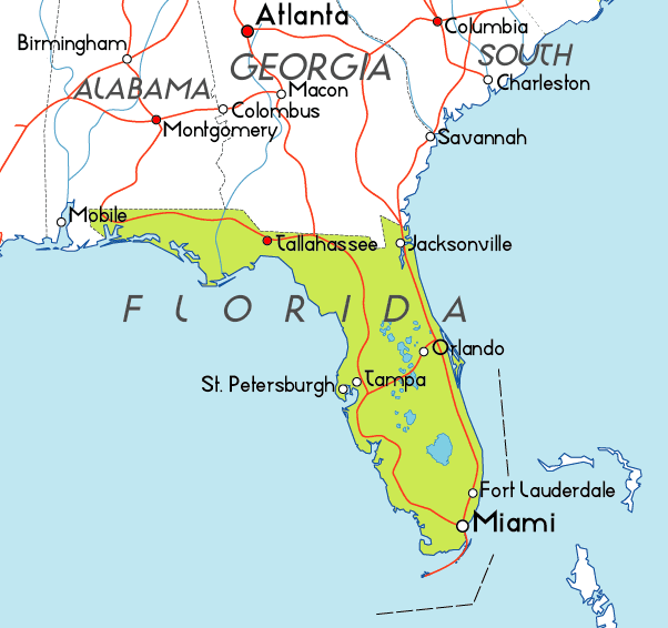 map of florida. Map of Florida