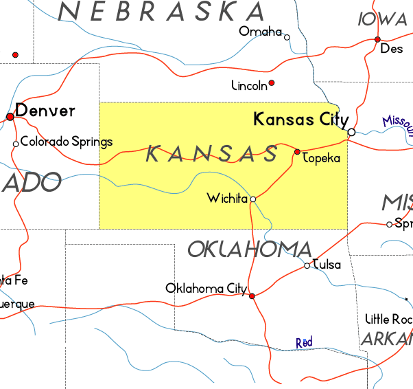 Map of Kansas