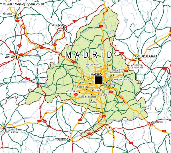 Map of Madrid