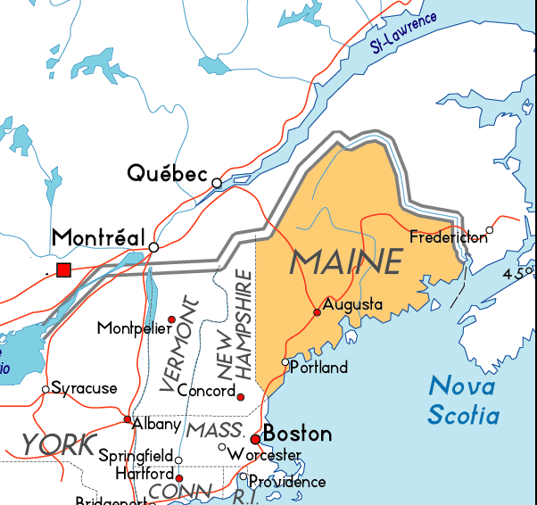 Map of Maine