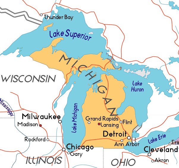 Map of Michigan