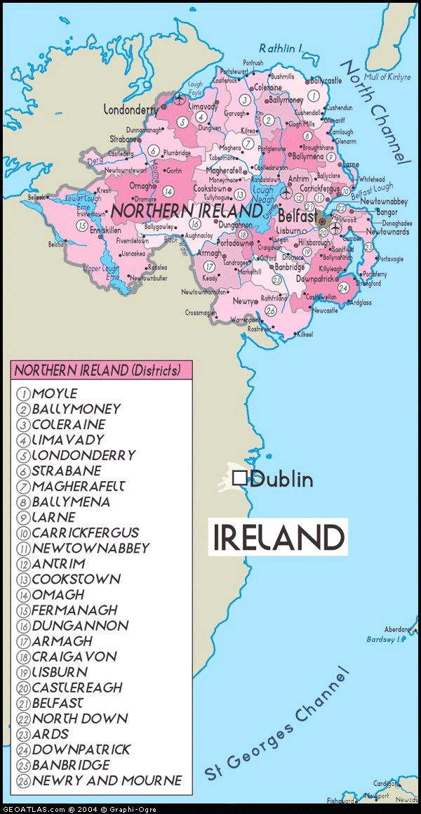 Map of Northern-Ireland