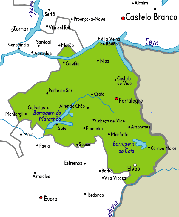 Map of Portalegre