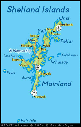 Map of Shetland-Islands
