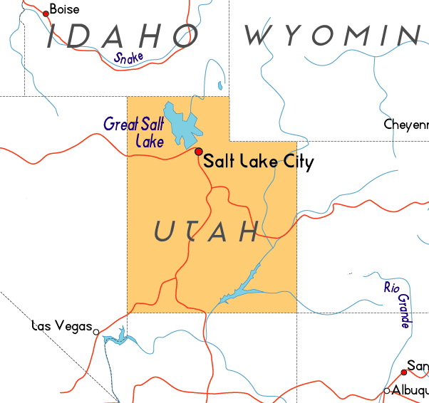Map of Utah