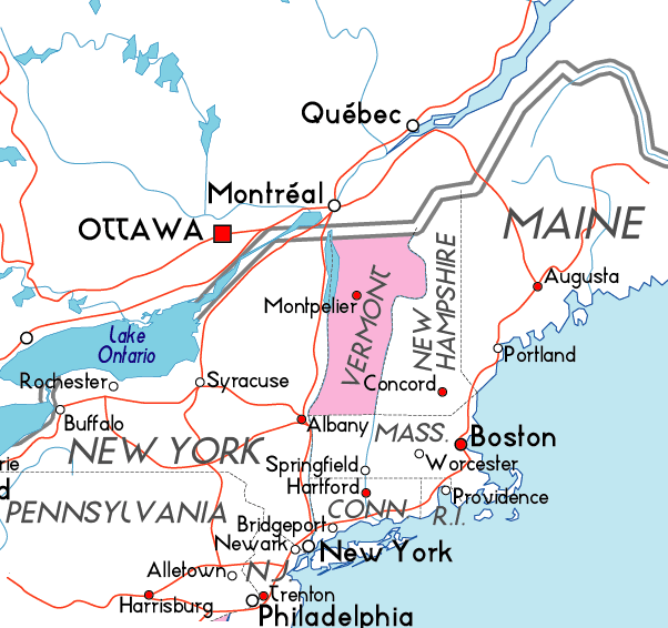 Map of Vermont