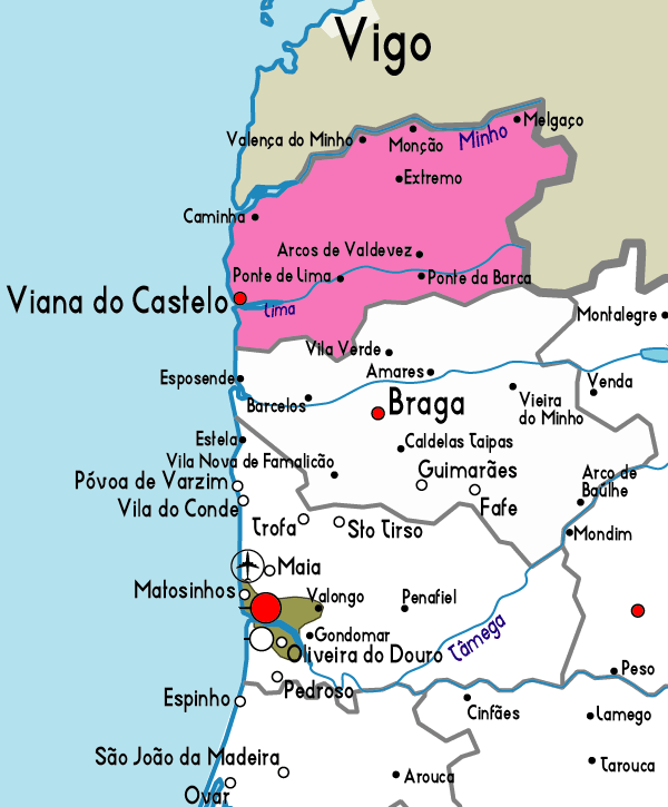 Map of Viana-do-Castelo