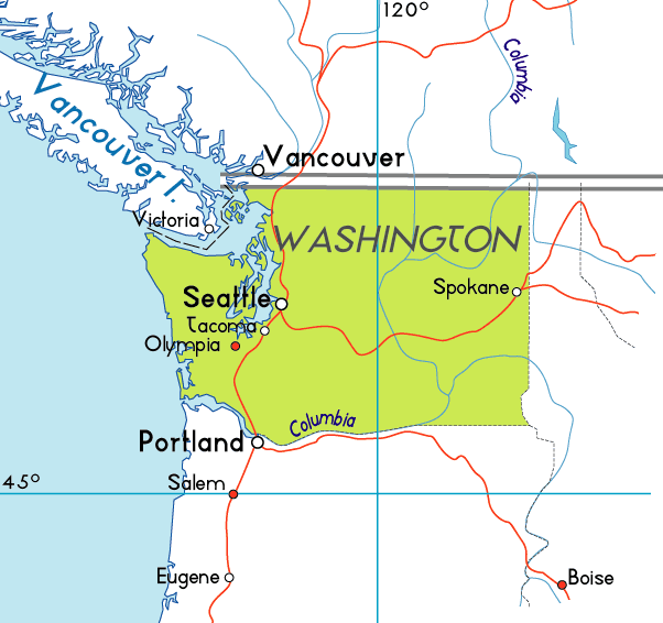 Map of Washington