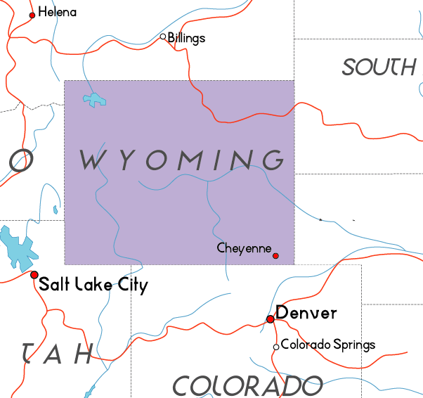 Map of Wyoming