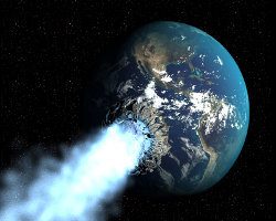 meteor hitting earth